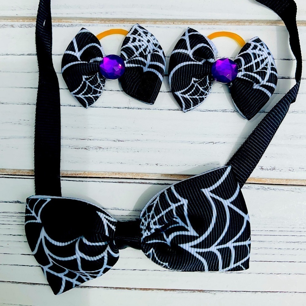 Dog Halloween Bow Tie & Hair Bows